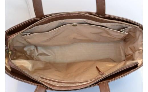 トートバッグ大（オール革・茶）【革レザーバッグトートバッグ大オール革ポケットティッシュケース付大型仕様大阪府門真市】