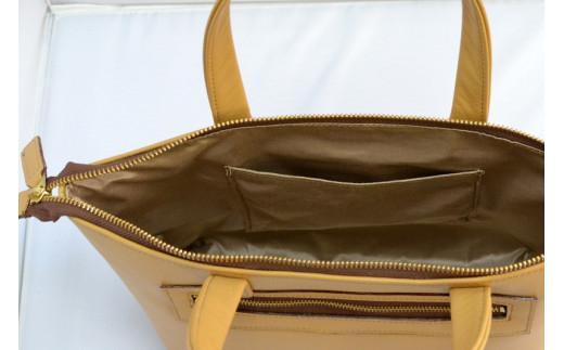 ファスナー開閉手提げ（トートバッグ）色・黒【革レザーバックバッグトートジップファスナー収納力大容量無地カジュアルビジネス大阪府門真市】