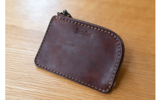 L字ファスナー小銭入れ（ブラウン）