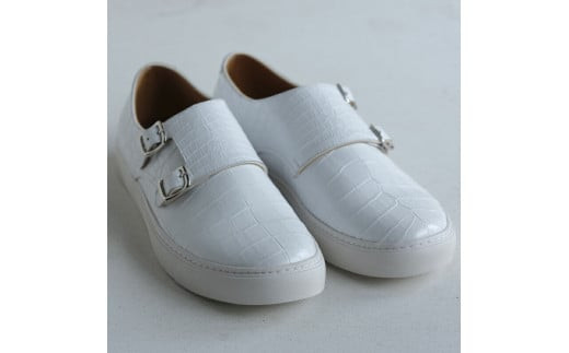 クロコダイルスニーカーダブルモンクストラップ【クロコダイル革靴レザーフルオーダーメイド竜田靴大阪府門真市】