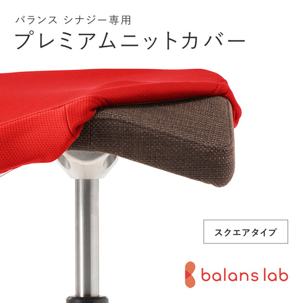 バランスシナジー専用プレミアムニットカバー（レッド）スクエアシート用 はっ水加工【 バランスシナジー カバー 大阪府 門真市 】