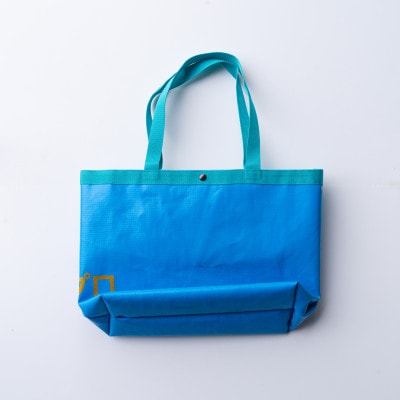 [M_ブルー柄入り]フレコントートバッグ