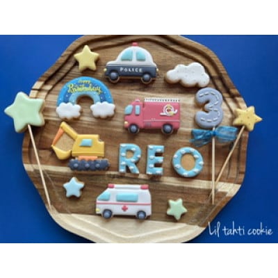 【乗り物2セット】オーダーメイドアイシングクッキー　〈リルタハティクッキー〉