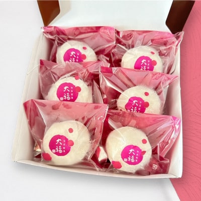 【冷凍6個】フルーツ専門店が作る　フルーツミックス大福(5種類のフルーツ入り)【配送不可地域：離島】