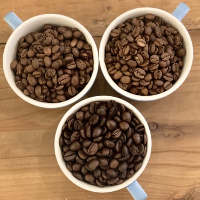 【粉3パック】ネコグラ珈琲焙煎所の煎りたて挽きたて香り高いこだわり3種詰め合わせパック