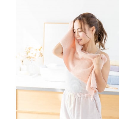 レイユールフェイスタオル2枚組(ウォームピーチ)