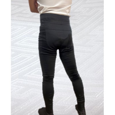 【糸よし】腹当兼用ズボン型股引 (黒) S-3サイズ