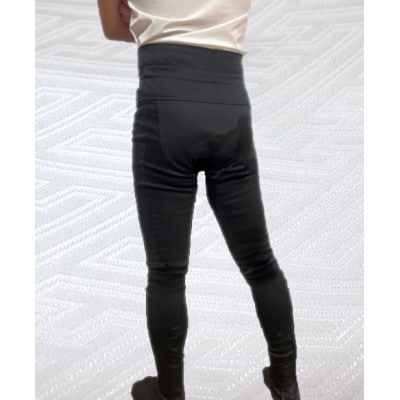 【糸よし】腹当兼用ズボン型股引 (黒) Sサイズ