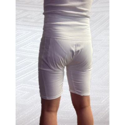 【糸よし】腹当兼用ズボン型半股引 (白)Sサイズ