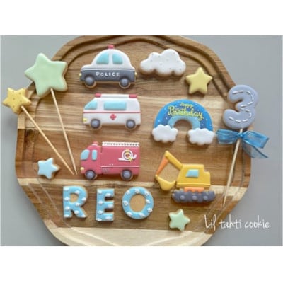 【乗り物2セット】オーダーメイドアイシングクッキー　〈リルタハティクッキー〉