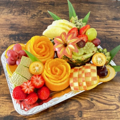 【店舗お引き取りのみ】季節のフルーツオードブル3～4人用引換券　(オーダー品)〈大阪府高石市〉