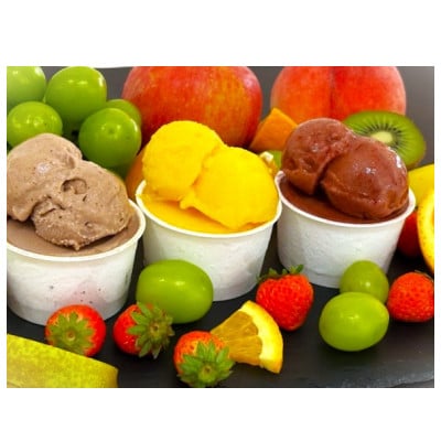 人気のフルーツ大福2種とフルーツジェラートバラエティーセット(6個入り)【配送不可地域：離島】