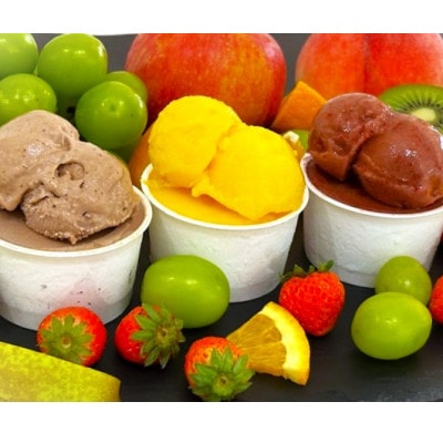 人気のフルーツ大福2種とフルーツジェラートバラエティーセット(9個入り)【配送不可地域：離島】
