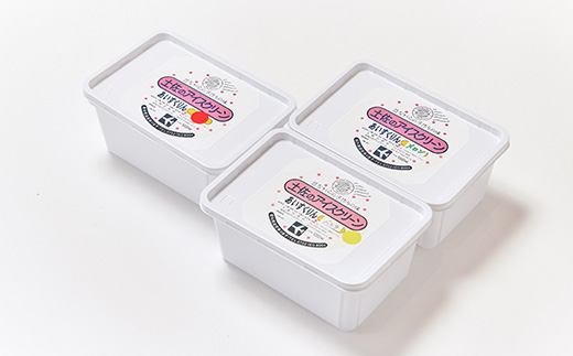 【メロン・バニラ・イチゴ】あいすくりん1リットル3種セット　ホームサイズ【配送不可地域：離島】