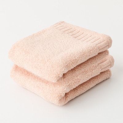 レイユールフェイスタオル2枚組(ウォームピーチ)