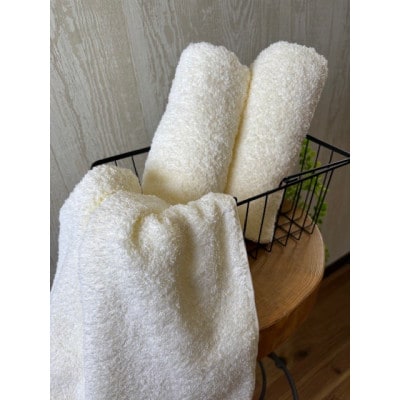 泉州タオル　ホテル仕様カラータオル≪アイボリー≫同色3枚セット