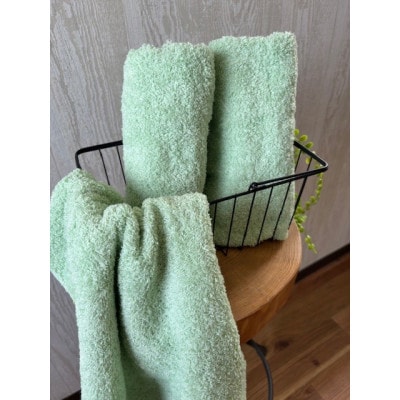 泉州タオル　ホテル仕様カラータオル≪グリーン≫同色3枚セット