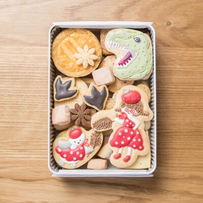 【贈答品】ぽるぽる時代の恐竜缶 缶から飛び出してきそうなかっこいい恐竜のアイシング入り#08