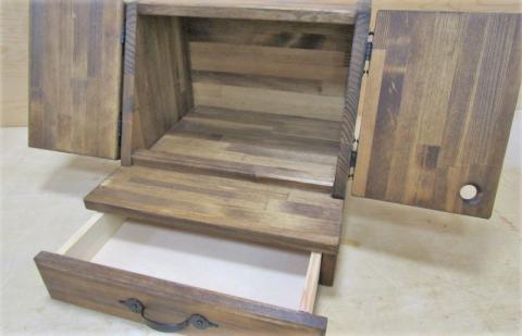 手作り木製 小さなお仏壇 観音開き【007A-039】