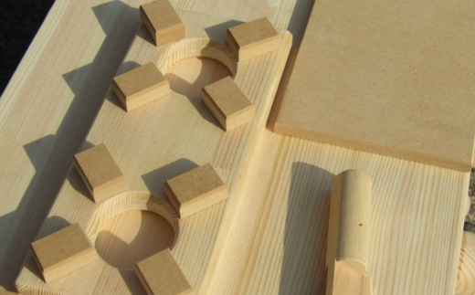 ままごとキッチン・棚付き 大きなレンジ付き 素材色 DHK-R【007A-044】