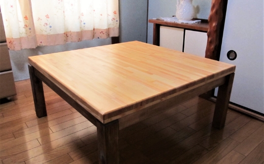 手作り木製 ローテーブル「こたつにも使ってね」【007A-057】