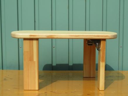 手作り木製 四角ちゃぶ台 脚折れ金具仕様【007B-058】