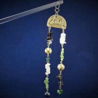 天然石簪（かんざし）「新緑の威吹（いぶき）」【007B-069】