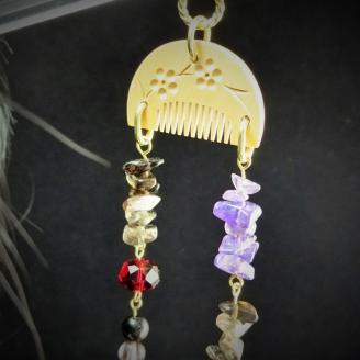 天然石簪（かんざし）「哀愁の斬気（ざんき）」【007B-074】