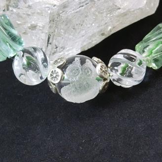 天然石ブレスレット「癒しのフクロウ」恋愛運【007B-082】