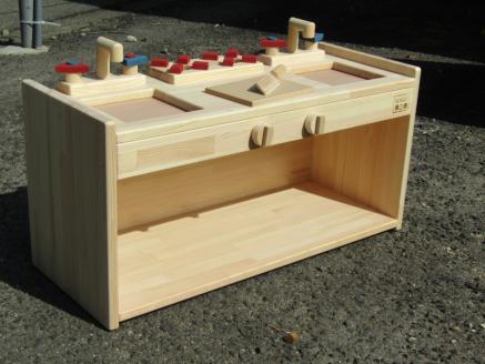 手作り木製 ままごとキッチン KBL-W【007B-092】