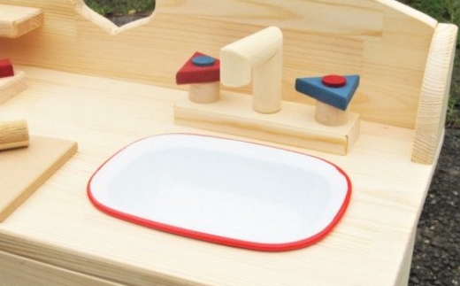 手作り木製 ままごとキッチン デスクタイプ SHK【007B-097】