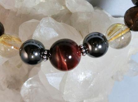 天然石ブレスレット 「戦う戦士たちへ」ゴールド【007C-077】