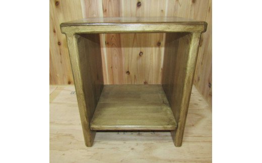 手作り 木製 スツール【007C-087】