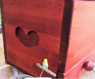 手作り木製 姫鏡台・メイクボックス【007C-095】