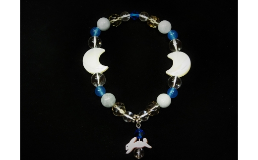 オリジナルブレスレット「月とうさぎ」【007D-053】