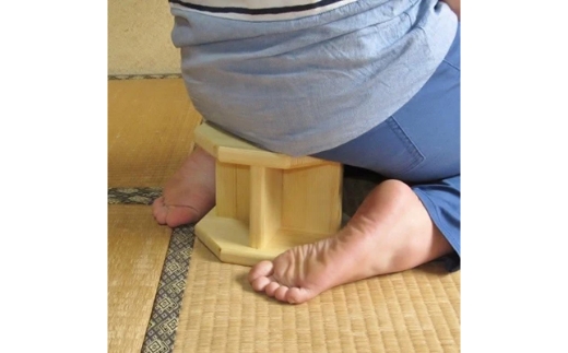 手作り木製 正座用補助椅子【007D-057】