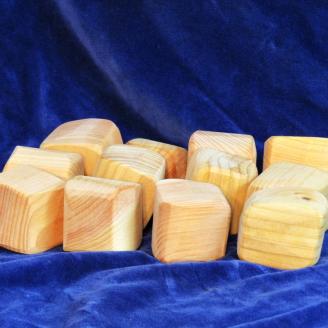 手作り国産桧製、積みづらい積み木「積めますか？」【007D-061】
