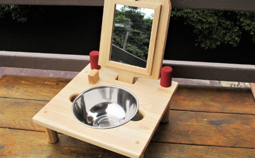 手作り木製 ミニドレッサー＆はみがきトレーニング【007D-081】