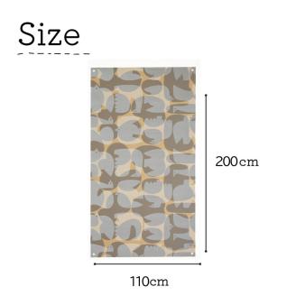 再生紙でできた丈夫で軽いピクニックラグ バーズ チャコール L（30624） ※お届け不可地域あり【021D-003】