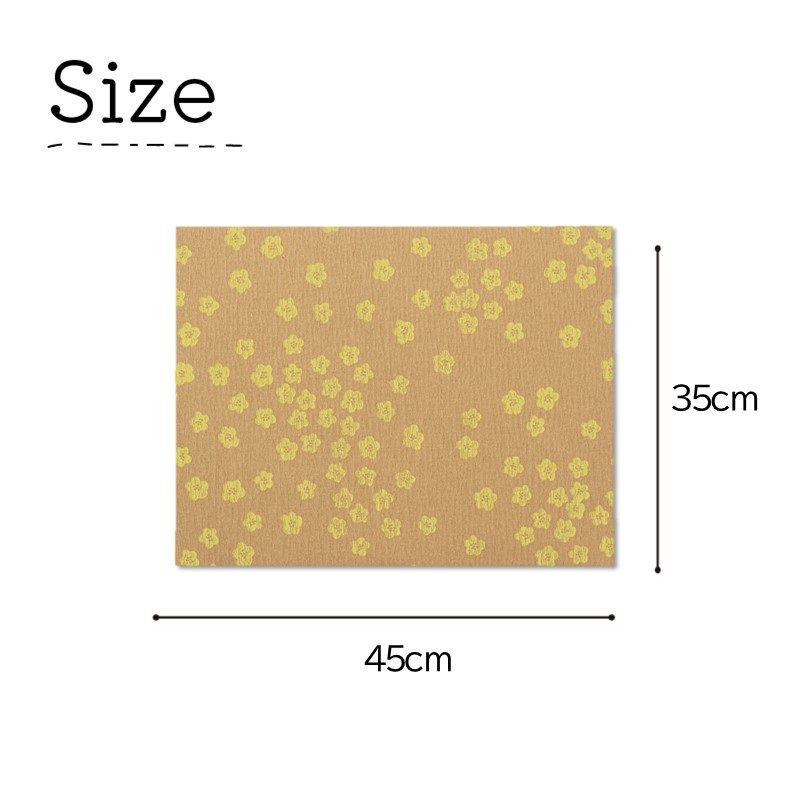 テーブルマット フラワーズ ホワイト＆イエロー 8枚入り(30360) ※お届け不可地域あり【021E-012】