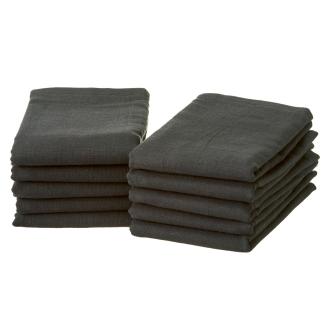 【泉州タオル】洗うほどにやわらかく肌触りがいいガーゼタオル フェイスタオル チャコールグレー 10枚 ※お届け不可地域あり【039D-150】