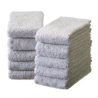 【泉州タオル】肌触りが自慢のデイリーユースフェイスタオル ライトグレー 10枚 ※お届け不可地域あり【039D-262】