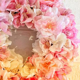 桜リース ※お届け不可地域あり【072D-048】