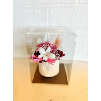 プリザーブドフラワーアレンジ（ピンク） ※お届け不可地域あり【072D-064】