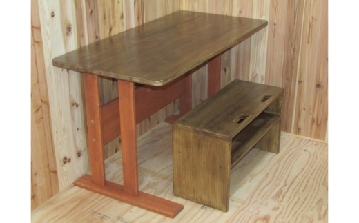 手作り 木製 ダイニングテーブル Ver.2 ※お届け不可地域あり【007A-056】