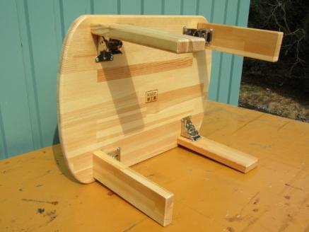 手作り木製 四角ちゃぶ台 脚折れ金具仕様【007B-058】