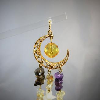 天然石簪(かんざし）「bright moon（霧月）」【007B-068】