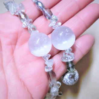 オリジナル根付・羽織紐セット 「岸辺に咲く花（Fleur de Rocaille）」【007B-080】