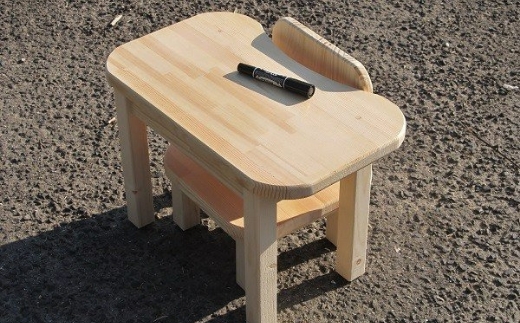 手作り 木製 お子様用、机・いすセット Ver.1 Sサイズ【007B-094】