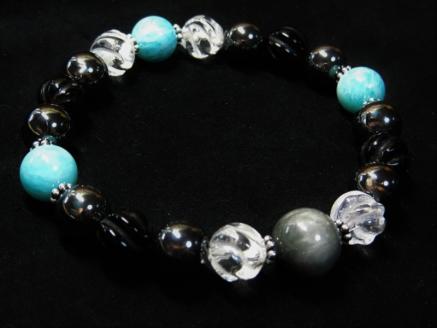 天然石ブレスレット 「未来への羅針盤」【007C-078】